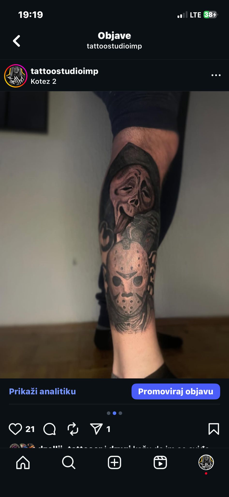Geometrijski blackwork tattoo — Tattoo Studio IMP Zemun